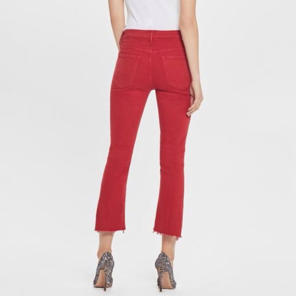 MOTHER Red Ankle Crop Jeans - Picture 2 of 12